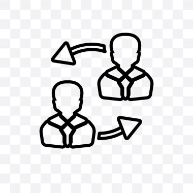 İletişim vektör lineer simgesi üzerinde şeffaf arka plan izole, web ve mobil iletişim saydamlık kavramı kullanılabilir