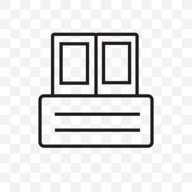 Arşivci vektör lineer simgesi üzerinde şeffaf arka plan izole, arşivci saydamlık kavramı web ve mobil için kullanılabilir