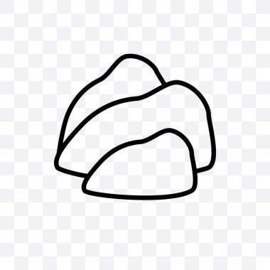 Cliff vektör lineer simgesi üzerinde şeffaf arka plan izole, Cliff saydamlık kavramı web ve mobil için kullanılabilir