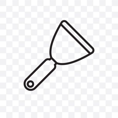 Macun bıçak vektör lineer simge üzerinde şeffaf arka plan izole, macun bıçak saydamlık kavramı web için kullanılan ve mobil olabilir