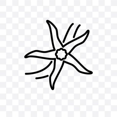 Saydam arka plan üzerinde izole vanilya vektör lineer simge vanilya saydamlık kavramı web için kullanılan ve mobil olabilir