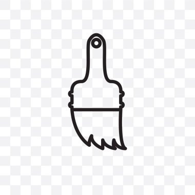 Oluşturucu fırça vektör lineer simgesi üzerinde şeffaf arka plan izole, Oluşturucu fırça saydamlık kavramı web ve mobil için kullanılabilir