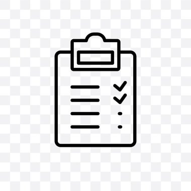 Sipariş vektör lineer simge üzerinde şeffaf arka plan izole, web için kullanılan ve mobil sipariş saydamlık kavramı olabilir