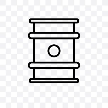 Büyük varil vektör lineer simgesi üzerinde şeffaf arka plan izole, büyük varil saydamlık kavramı web ve mobil için kullanılabilir