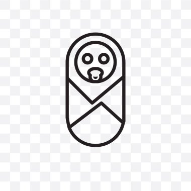 Saydam arka plan üzerinde izole yenidoğan vektör lineer kutsal kişilerin resmi yenidoğan saydamlık kavramı web için kullanılan ve mobil olabilir