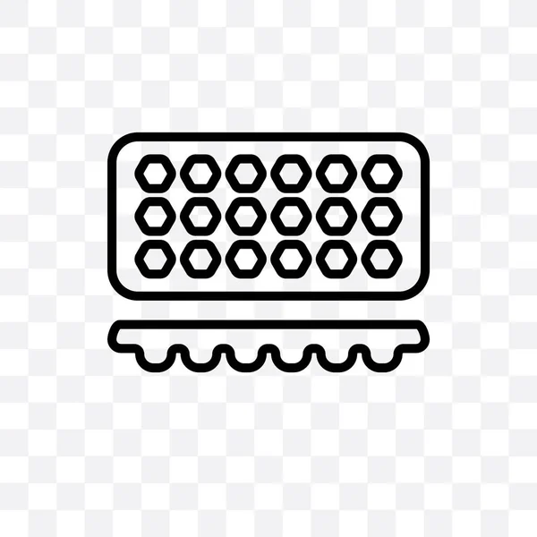 Muffin Pan Vector Linear Icon Isolated Transparent Background Muffin Pan — Stock Vector