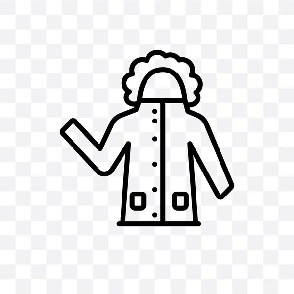 Parka Vector Lineaire Pictogram Geïsoleerd Transparante Achtergrond Parka Transparantie Concept — Stockvector