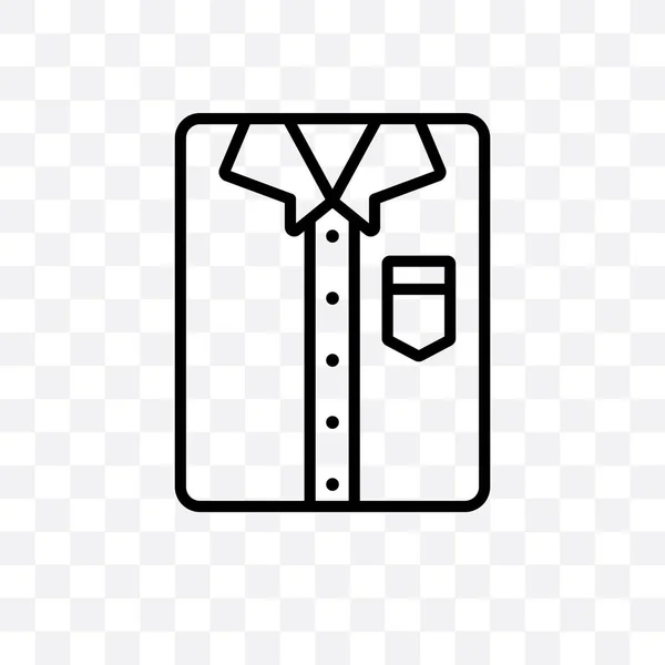 Рубашка Векторный Линейный Значок Изолирован Прозрачном Фоне Концепция Прозрачности Рубашки — стоковый вектор