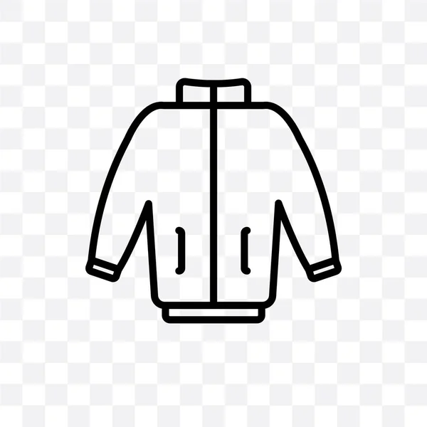 Windbreaker Vector Linear Icon Isolated Transparent Background Windbreaker Transparency Concept — Stock Vector