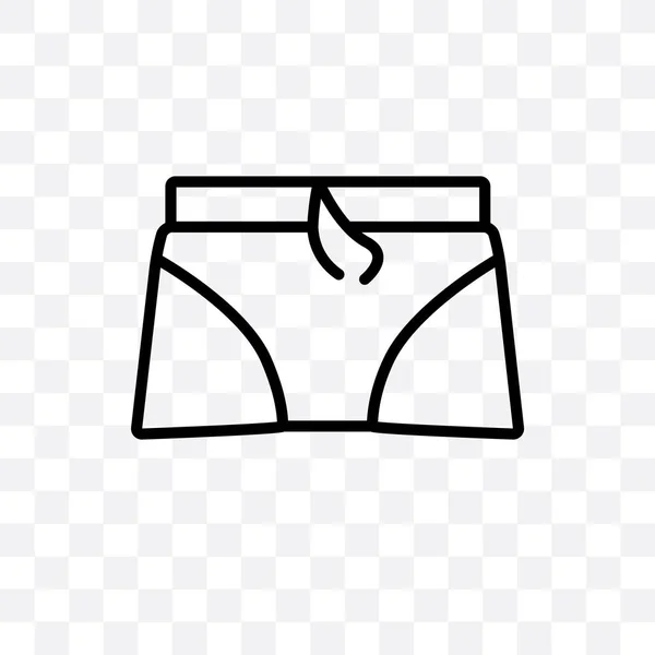 Boxers Vector Icono Lineal Aislado Sobre Fondo Transparente Concepto Transparencia — Archivo Imágenes Vectoriales