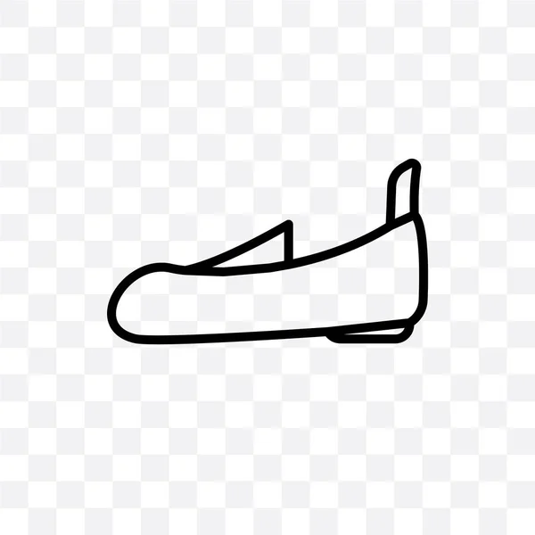 Обувь Векторной Линейной Иконки Изолированы Прозрачном Фоне Концепция Прозрачности Обуви — стоковый вектор