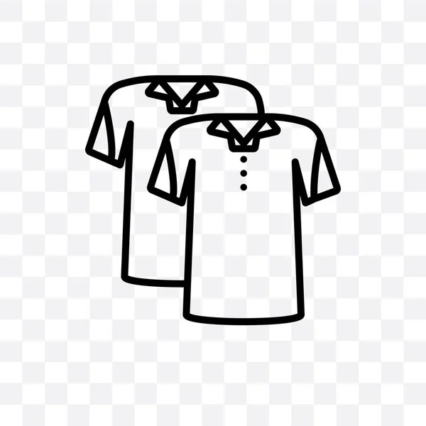 Polo Shirt Vector Lineal Icono Aislado Sobre Fondo Transparente Polo — Vector de stock