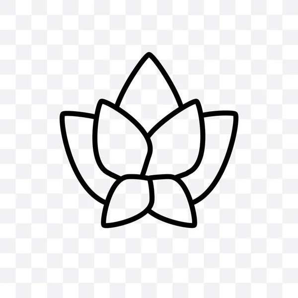 Иконка Вектора Lotus Изолирована Прозрачном Фоне Концепция Прозрачности Lotus Использована — стоковый вектор