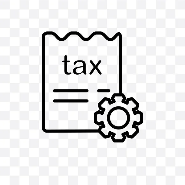 Daňové Volný Vektor Lineární Ikonu Izolované Průhledné Pozadí Daňové Koncept — Stockový vektor