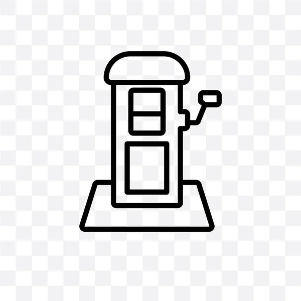 Postbox ベクトル透明な背景に分離線形のアイコン Postbox 透明性の概念を使用して Web や携帯電話 — ストックベクタ