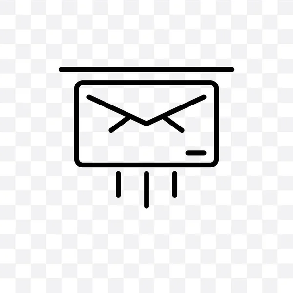 Express Mail Vector Icona Lineare Isolata Sfondo Trasparente Express Mail — Vettoriale Stock