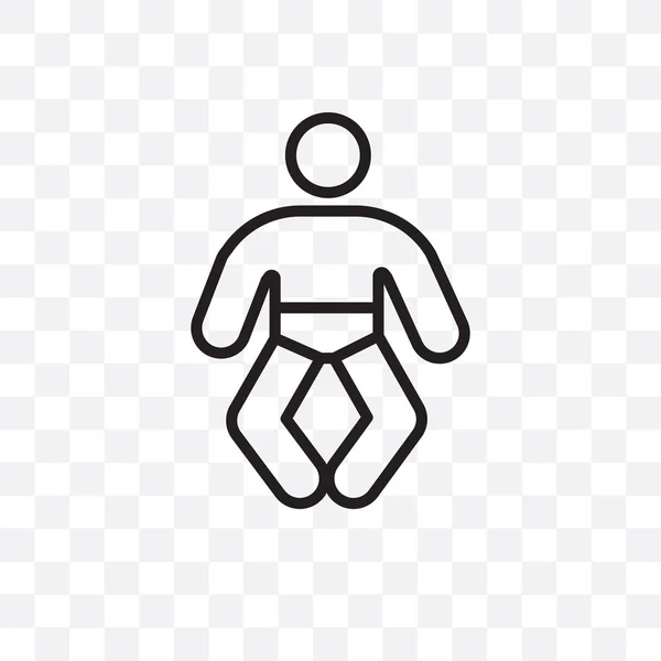 Baby Vektor Lineares Symbol Isoliert Auf Transparentem Hintergrund Baby Transparenz — Stockvektor