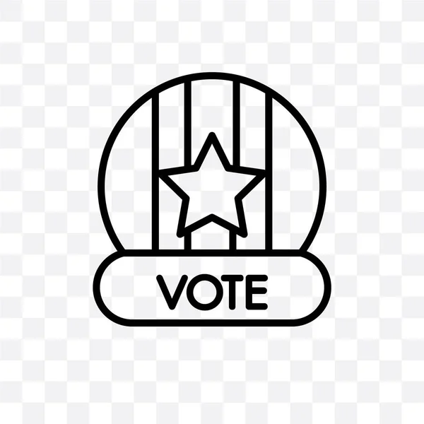 Insignia Voto Para Las Elecciones Políticas Vector Icono Lineal Aislado — Vector de stock