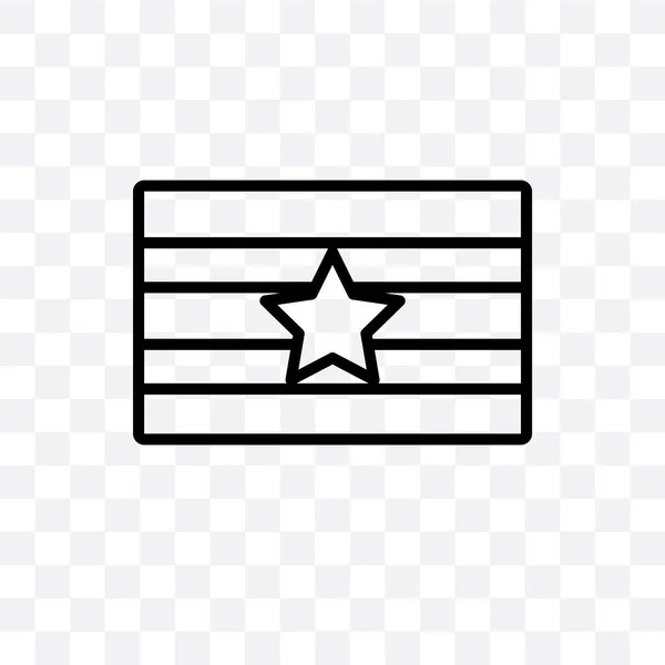 Politikai Zászló Vektor Lineáris Ikon Elszigetelt Átlátszó Háttér Politikai Zászló — Stock Vector