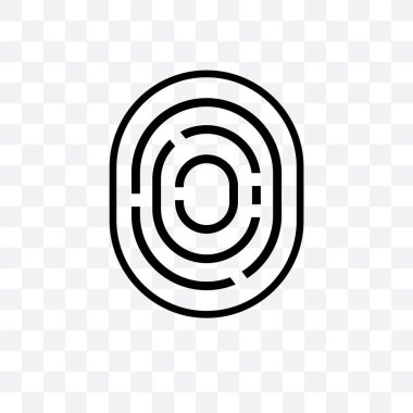 Biyometrik kimlik vektör lineer simge üzerinde şeffaf arka plan izole, biyometrik kimlik saydamlık kavramı web için kullanılan ve mobil olabilir