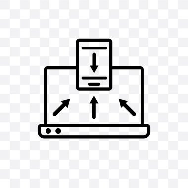 Adaptif düzen vektör lineer simgesi üzerinde şeffaf arka plan izole, adaptif düzen saydamlık kavramı web ve mobil için kullanılabilir