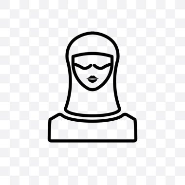 Saydam arka plan üzerinde izole Müslüman vektör lineer kutsal kişilerin resmi web için kullanılan ve mobil Müslüman saydamlık kavramı olabilir