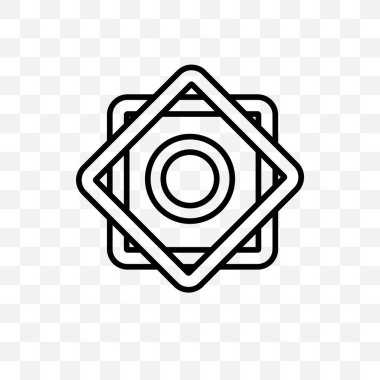 En düşük rub el Hizb vektör doğrusal simgesini şeffaf arka plan üzerinde Rub el Hizb saydamlık kavramı izole web ve mobil için kullanılabilir