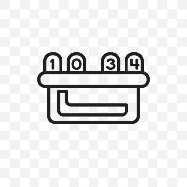 Nixie şeffaf arka plan üzerinde izole doğrusal simge vektör, Nixie saydamlık kavramı web ve mobil için kullanılabilir