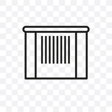 El dokuma vektör lineer simge üzerinde şeffaf arka plan izole, web için kullanılan ve mobil el dokuma saydamlık kavramı olabilir