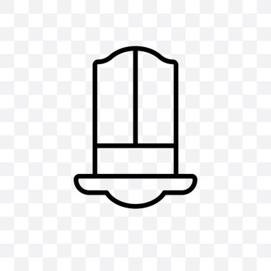 Windows şeffaf arka plan üzerinde izole doğrusal simge vektör, Windows saydamlık kavramı web ve mobil için kullanılabilir