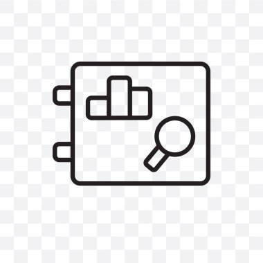 Proje vektör lineer simgesi üzerinde şeffaf arka plan izole, web için kullanılan ve mobil proje saydamlık kavramı olabilir