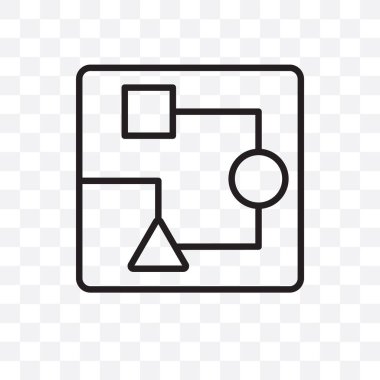 strateji Sketch vektör lineer simgesi üzerinde şeffaf arka plan izole, strateji kroki saydamlık kavramı web ve mobil için kullanılabilir