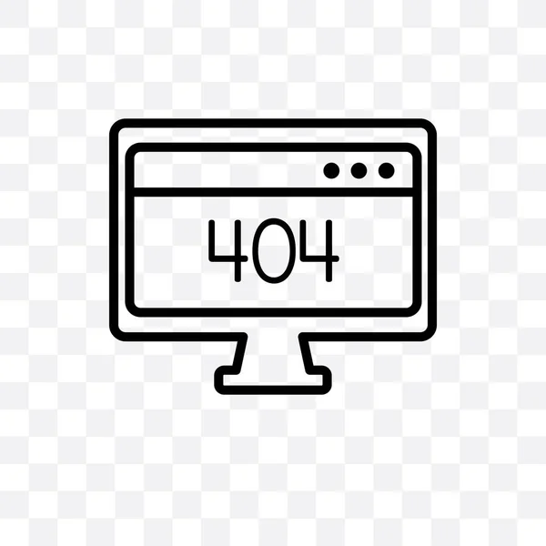 Σφάλμα 404 Διάνυσμα Γραμμική Εικονίδιο Απομονώνονται Διαφανές Φόντο 404 Λάθους — Διανυσματικό Αρχείο
