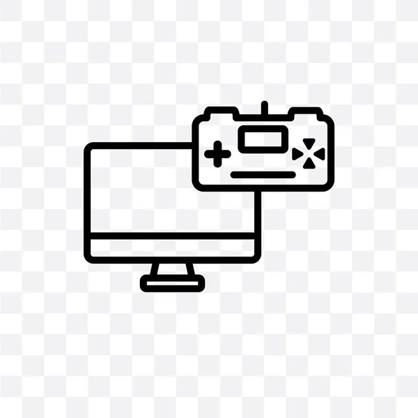 Game Development Vector Linear Icon Isolated Transparent Background Game Development — Stock Vector