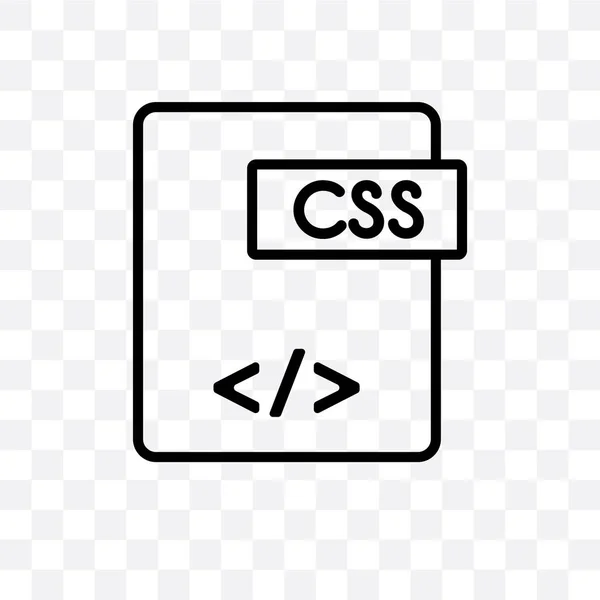 Css 矢量线性图标隔离在透明的背景下 Css 透明度概念可用于网络和移动 — 图库矢量图片