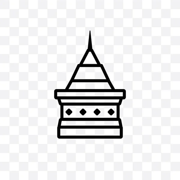 Doi Suthep Vektori Lineaarinen Kuvake Eristetty Läpinäkyvä Tausta Doi Suthep — vektorikuva