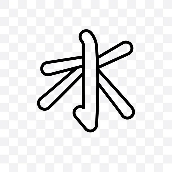 Confucianismo Vector Icono Lineal Aislado Sobre Fondo Transparente Concepto Transparencia — Vector de stock