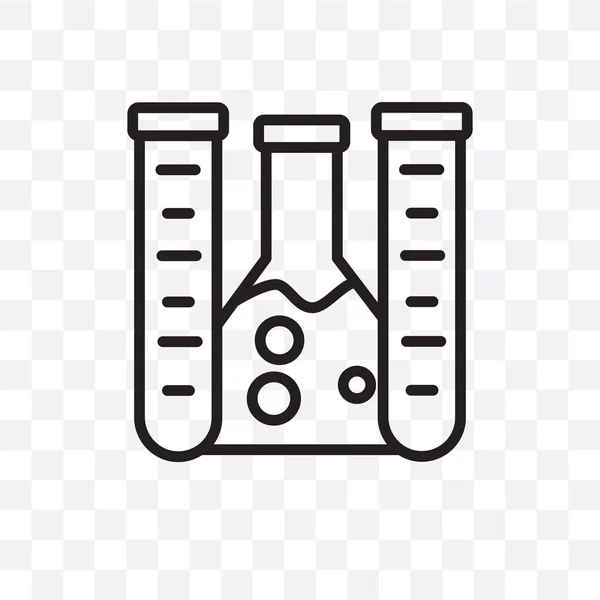 Icono Lineal Vector Químico Aislado Sobre Fondo Transparente Concepto Transparencia — Vector de stock