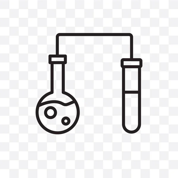 Icona Lineare Vettoriale Esperimento Isolato Sfondo Trasparente Concetto Trasparenza Esperimento — Vettoriale Stock