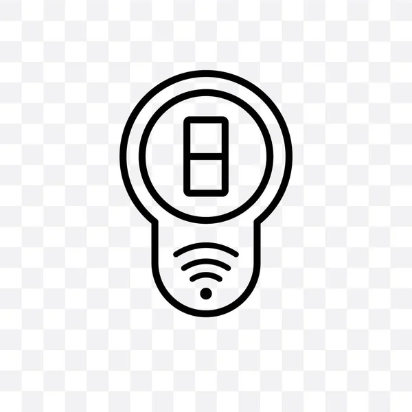 Smart Switch Vector Lineaire Pictogram Geïsoleerd Transparante Achtergrond Smart Switch — Stockvector