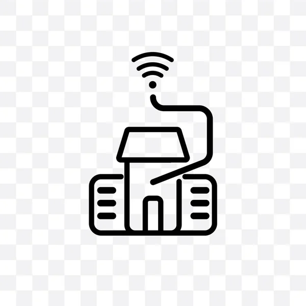 Smart Home Vector Lineaire Pictogram Geïsoleerd Transparante Achtergrond Smart Home — Stockvector