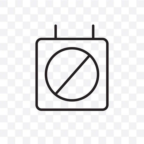 Restrict Vector Lineaire Pictogram Geïsoleerd Transparante Achtergrond Restrict Transparantie Concept — Stockvector