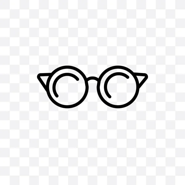 Gafas Sol Vector Icono Lineal Aislado Sobre Fondo Transparente Gafas — Archivo Imágenes Vectoriales