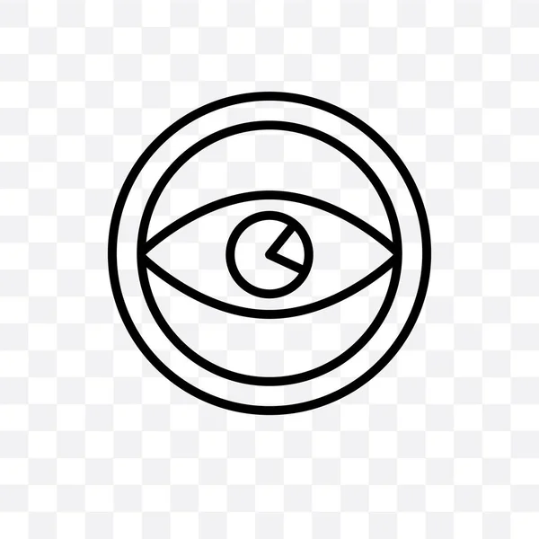 Линейный Значок Вектора Глаза Изолирован Прозрачном Фоне Концепция Прозрачности Глаза — стоковый вектор