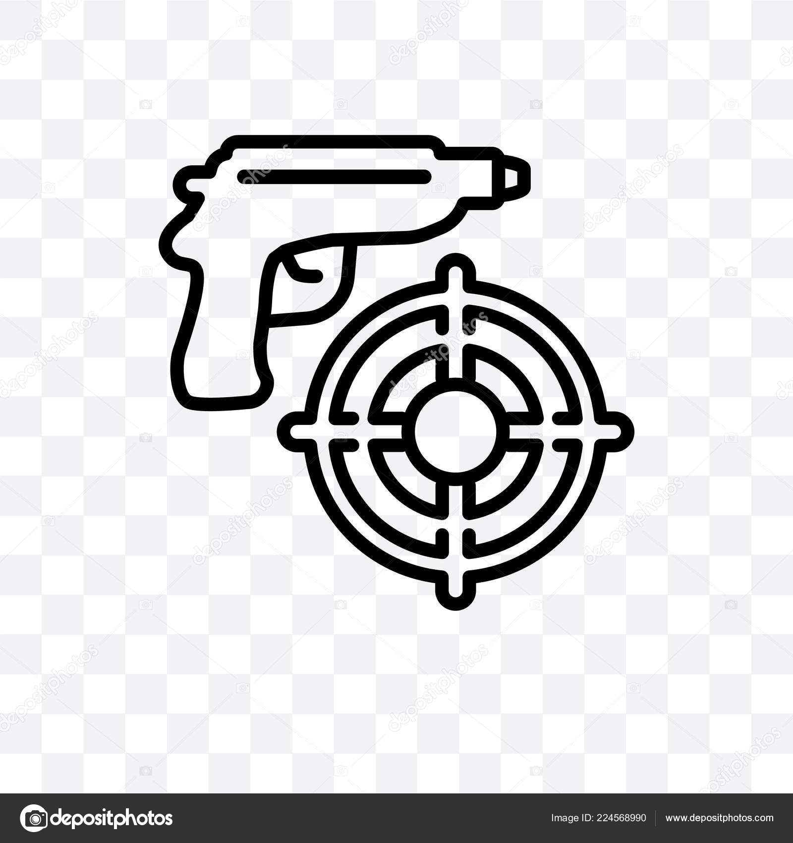 Shooting Game Vector Linear Icon Isolated Transparent Background Shooting Game Stock Vector by ©CoolVectorStock 224568990