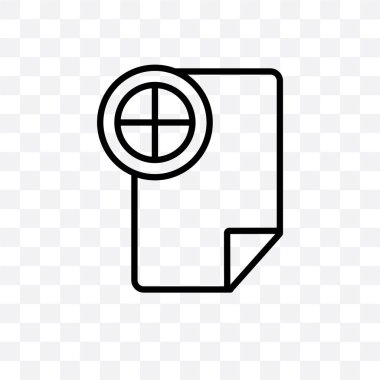 Yeni dosya vektör lineer simgesi üzerinde şeffaf arka plan izole, yeni dosya saydamlık kavramı web ve mobil için kullanılabilir