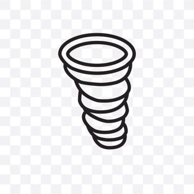 Tropik fırtına vektör lineer simge üzerinde şeffaf arka plan izole, tropik fırtına saydamlık kavramı web için kullanılan ve mobil olabilir