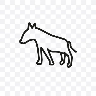 Bulldog vektör lineer simge üzerinde şeffaf arka plan izole, Bulldog saydamlık kavramı web için kullanılan ve mobil olabilir