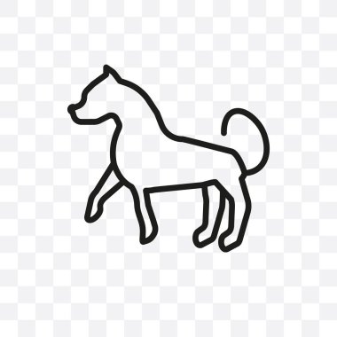 Chihuahua köpek vektör lineer simgesi üzerinde şeffaf arka plan izole, Chihuahua köpek saydamlık kavramı web ve mobil için kullanılabilir