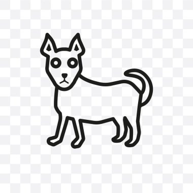 Chinook vektör lineer simgesi üzerinde şeffaf arka plan izole köpek, Chinook köpek saydamlık kavramı web ve mobil için kullanılabilir